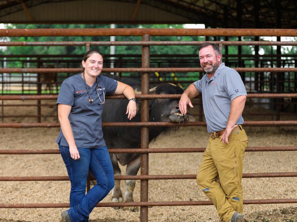 Dr. Megan Heffron and Nathan Brandon, founders of Hoof It Veterinary Clinic